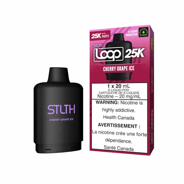 STLTHLOOP25K-POD_KITPACKAGE-CHERRYGRAPEICE